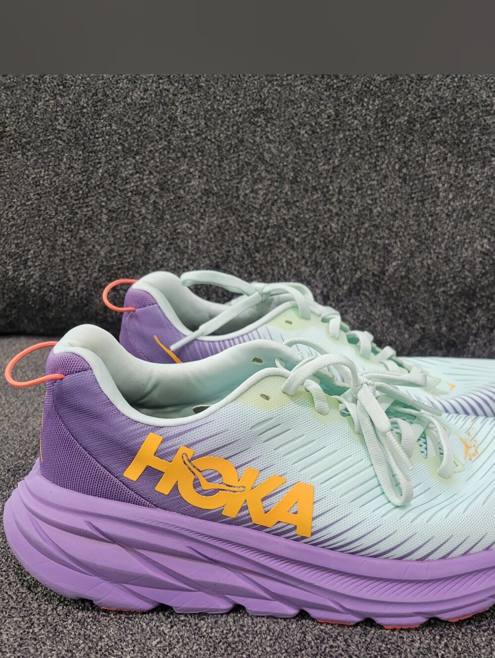 Hoka One One Rincon 3 Womens 8B Running Shoes Blue Glass Chalk Violet